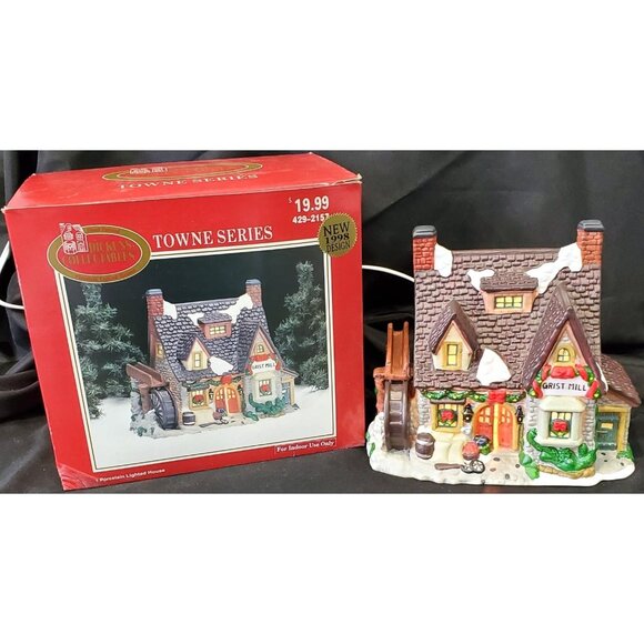 Dickens Towne series grain GRIST MILL Christmas Village building shop 429-2157 - Picture 1 of 10